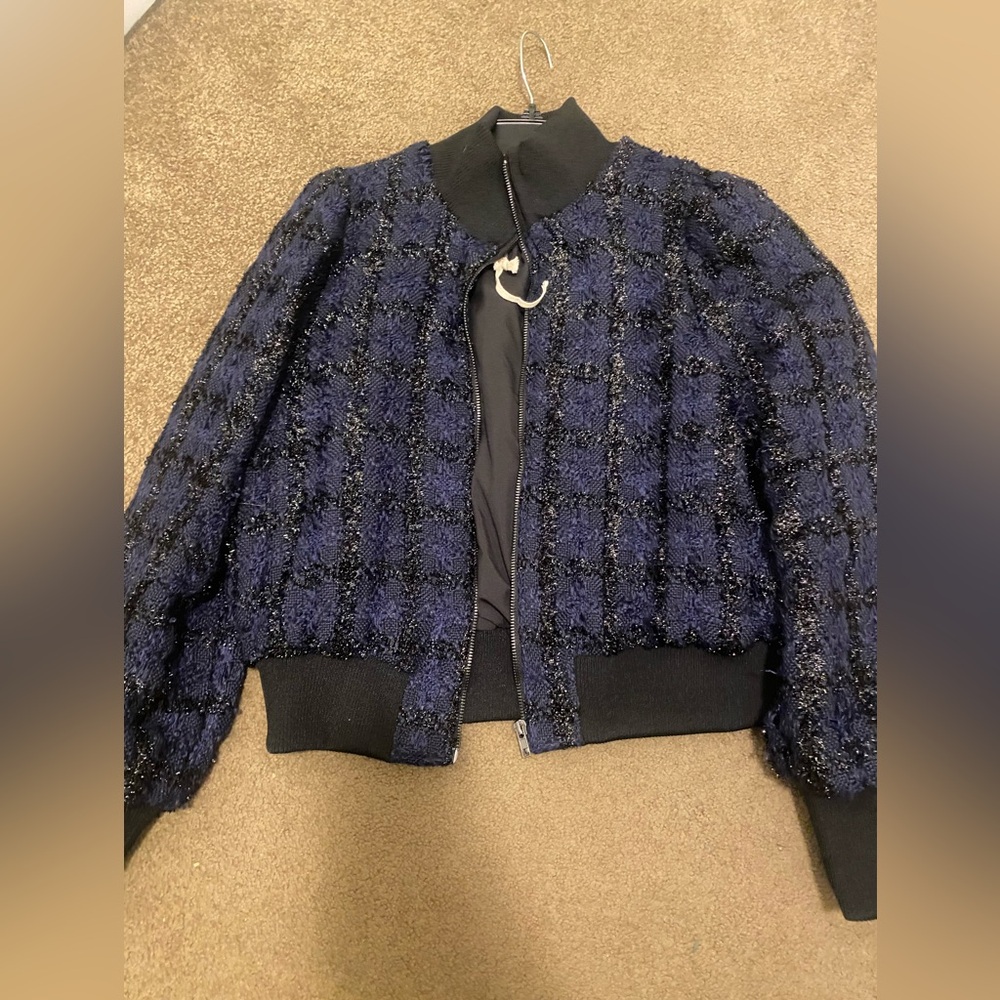 Marled bomber jacket large